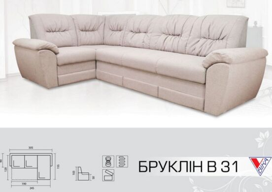 Угловые диваны Диван Угловой Бруклин 31В-Вика