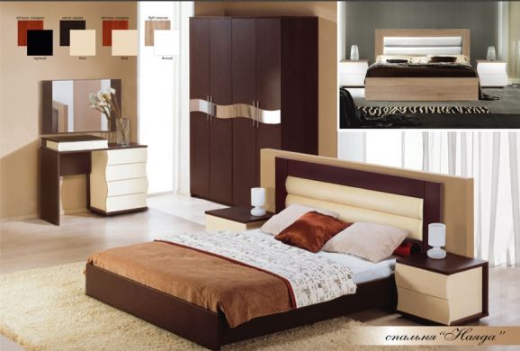 Спальня Наяда, 12 700 грн - Мастер Форм ГОТОВЫЕ СПАЛЬНИ Спальня Наяда-Мастер Форм