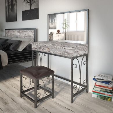 Трюмо+пуф Сплит, 7 950 грн - TENERO ТУАЛЕТНЫЕ СТОЛИКИ Трюмо+пуф Сплит-TENERO