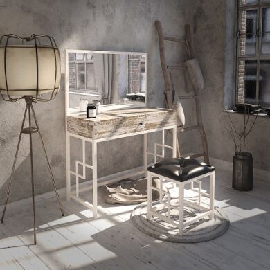 Трюмо+пуф Арден, 7 950 грн - TENERO ТУАЛЕТНЫЕ СТОЛИКИ Трюмо+пуф Арден-TENERO