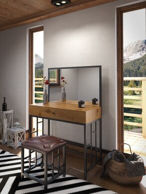 Трюмо+пуф Ренн, 7 950 грн - TENERO ТУАЛЕТНЫЕ СТОЛИКИ Трюмо+пуф Ренн-TENERO